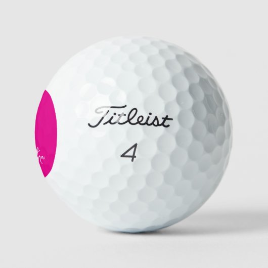 Balles De Golf Monogramme rose (Logo)