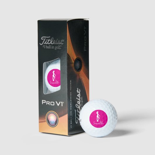 Balles De Golf Monogramme rose (Conditionnement)
