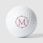 Balles De Golf Monogramme rose (Recto)