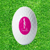 Balles De Golf Monogramme rose
