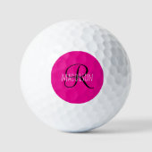 Balles De Golf Monogramme Rose (Recto)