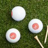 Balles De Golf Monogramme rose moderne (Herbe in situ)