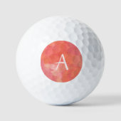 Balles De Golf Monogramme rose moderne (Recto)