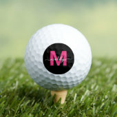 Balles De Golf Monogramme rose moderne Nom Initiales Personnalisé (T-shirt Insitu)