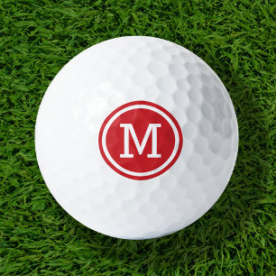 Balles De Golf Monogramme rouge Boules de golf personnalisées