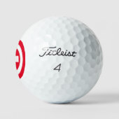 Balles De Golf Monogramme rouge moderne Boules de golf personnali (Logo)