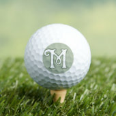 Balles De Golf Monogramme Serene Sage (T-shirt Insitu)