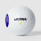 Balles De Golf Monogramme Simple Bleu (Logo)
