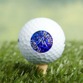 Balles De Golf Monogramme Simple Bleu (T-shirt Insitu)