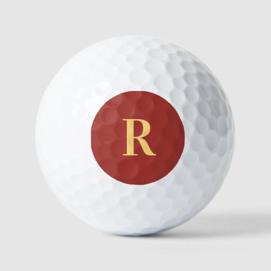 Balles De Golf Monogramme simple moderne (Recto)