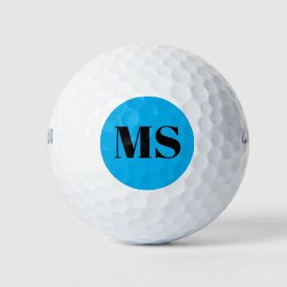 Balles De Golf Monogramme simple personnalisé moderne