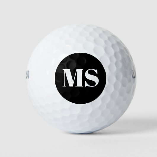 Balles De Golf Monogramme simple personnalisé moderne (Devant)