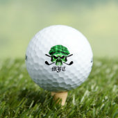 Balles De Golf Monogramme Skull and Crossed Golf Clubs (T-shirt Insitu)