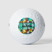 Balles De Golf Monogramme triangulaire Abstrait Boule de golf per (Devant)