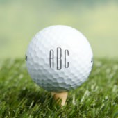 Balles De Golf Monogramme Trois Lettres Minimaliste Gris Moderne (T-shirt Insitu)