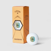 Balles De Golf Monogramme Turquoise Gold Parties scintillant Élég (Emballage)