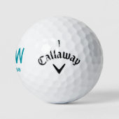 Balles De Golf Monogramme Turquoise moderne (Logo)