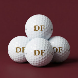 Balles de golf monogrammées en or