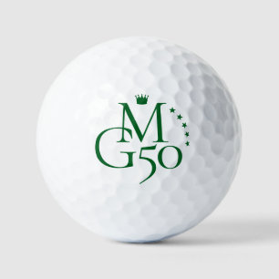 Balles De Golf Monogrammes Initiales 50e Étoiles de la Couronne V