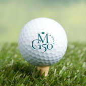 Balles De Golf Monogrammes Initiales Couronne Turquoise foncée Ét (T-shirt Insitu)