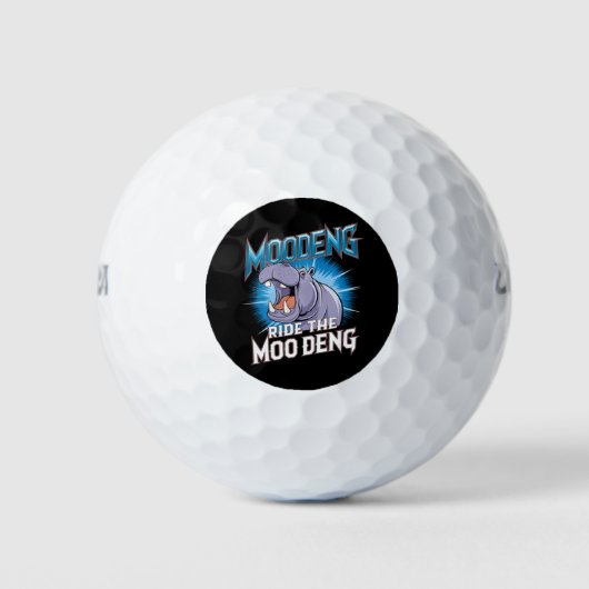 Balles De Golf MOO DENG Hippo Ride Le MOO DENG (Devant)