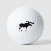Balles De Golf Moose Silhouette Faune Animaux Sauvages (Recto)
