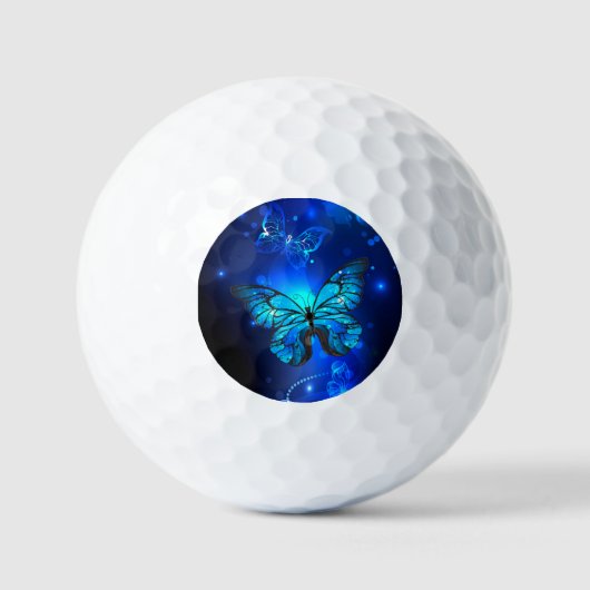 Balles De Golf Morpho Butterfly in the Dark Background (Recto)