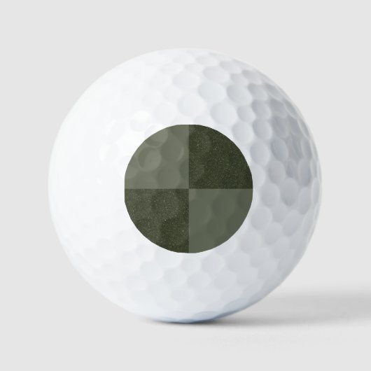 Balles De Golf Moss Green Checker Golf Ball Design (Recto)