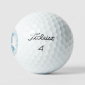 Balles De Golf motif aux oiseaux bleus (Logo)