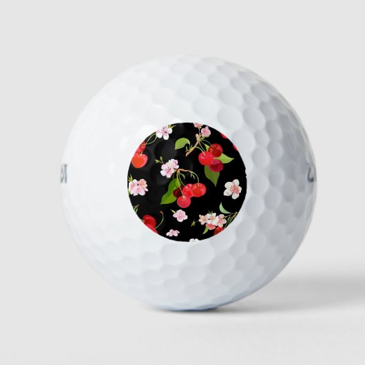 Balles De Golf Motif Cerise 2 (Devant)
