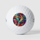 Balles De Golf Motif coloré Paisley (Devant)