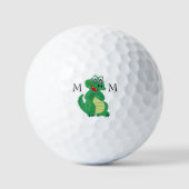 Balles De Golf Motif Crocodile Monogrammé (Recto)
