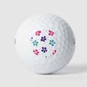 Balles De Golf Motif de fleurs et de points (Devant)