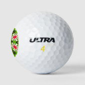 Balles De Golf Motif de fleurs rose et blanche (Logo)