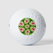 Balles De Golf Motif de fleurs rose et blanche (Devant)