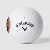 Balles De Golf Motif de fleurs roses saumons (Logo)