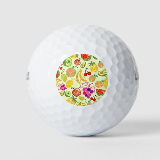 Balles De Golf Motif de fruits (Devant)