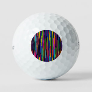 Balles De Golf Motif de rayure verticale néon