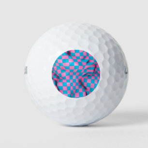 Balles De Golf Motif de tableau de bord Abstrait rose et bleu mou