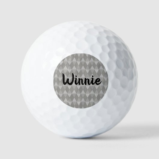 Balles De Golf Motif Diamant Gris (Recto)