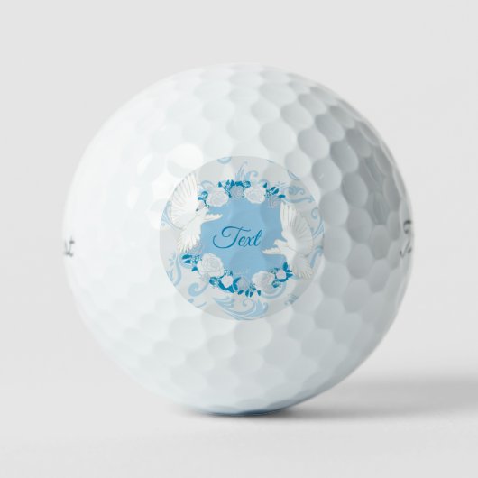 Balles De Golf Motif d'oiseaux bleus (Recto)