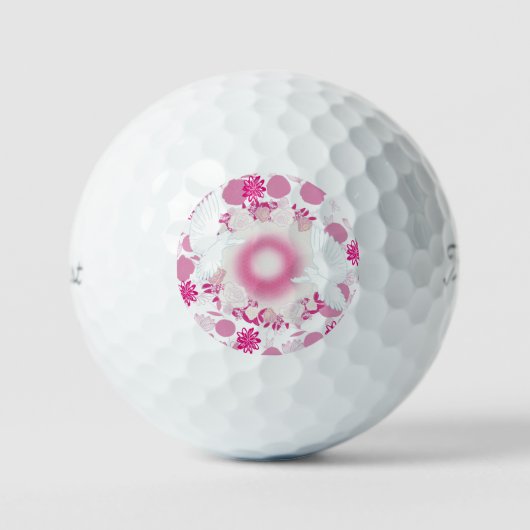 Balles De Golf Motif d'oiseaux bleus (Recto)