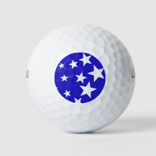 Balles De Golf Motif étoile blanche sur arrière - plan bleu