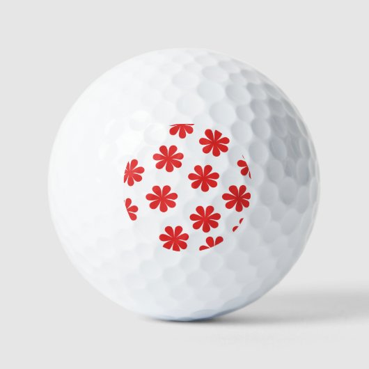 Balles De Golf Motif Fleur Abstrait (Recto)