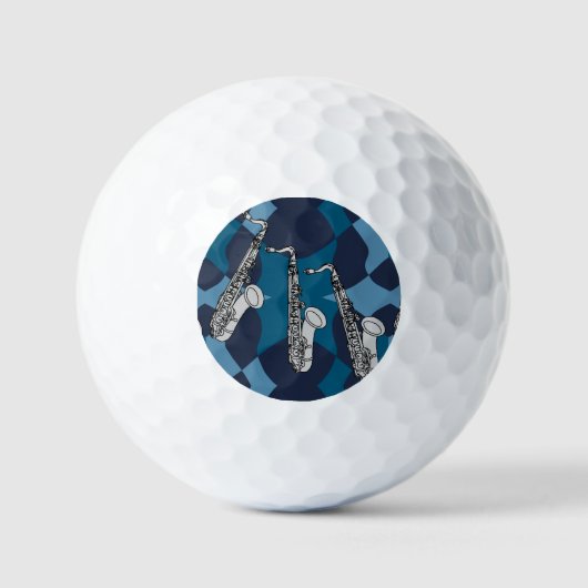 Balles De Golf Motif gris saxophone (Recto)