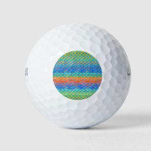 Balles De Golf Motif numérique tissé Abstrait coloré