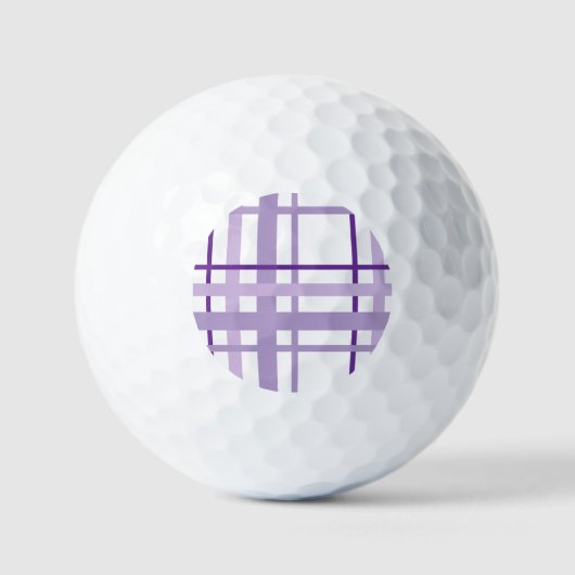 Balles De Golf Motif rayé violet (Recto)