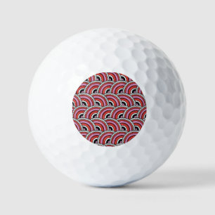 Balles De Golf Motif sans couture géométrique rétro
