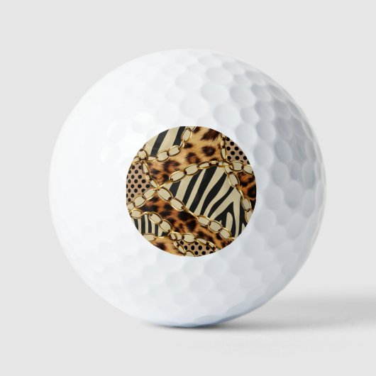 Balles De Golf Motif sans couture Leopard Poster de animal (Recto)