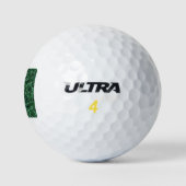 Balles De Golf Motif Terrazzo Patchwork Pavé Vert Jade (Logo)